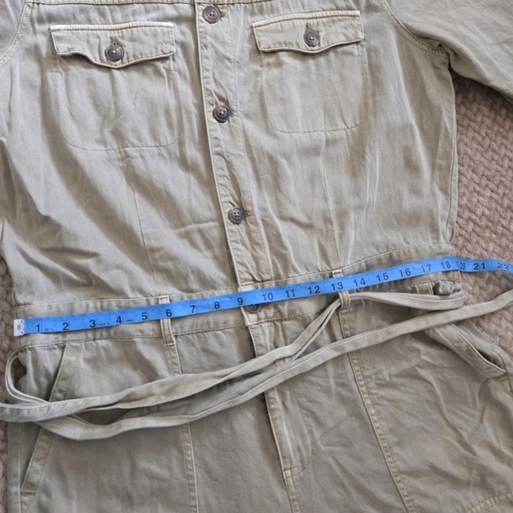 Lucky Brand Beige Utility Jumpsuit - Picture 3 of 13